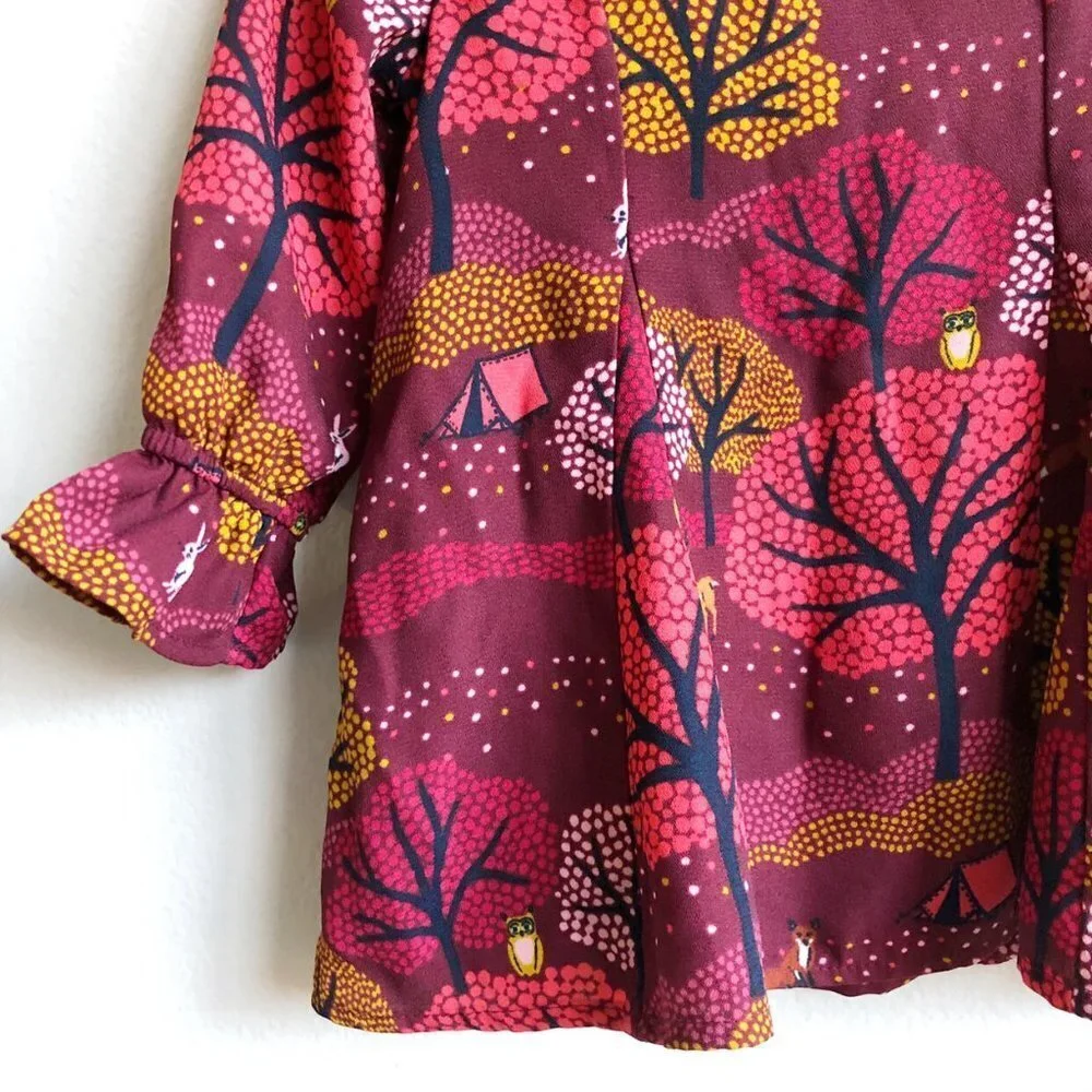 Genuine Kids Maroon Woodland Dress